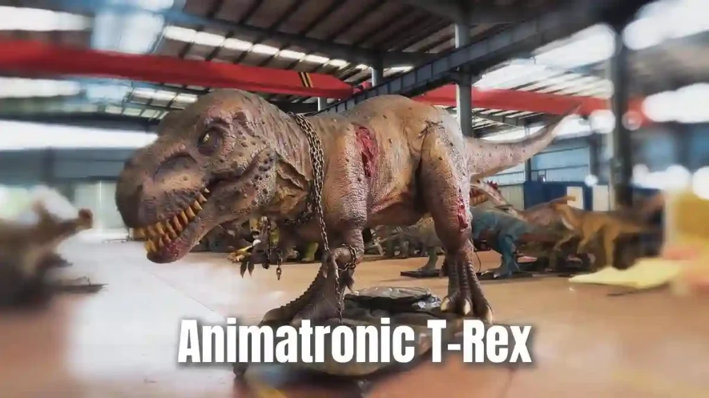animatronic T-rex layout