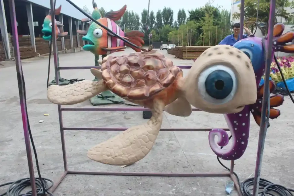 Kinetic crab and octopus animatronics