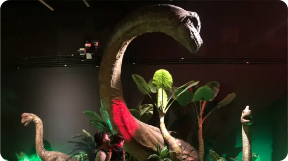 interactive dinosaur exhibit in Malaysia