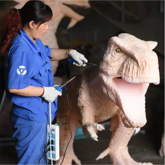 Animatronic dinosaur factory production