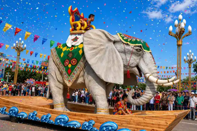 Custom animatronic parade for themed event